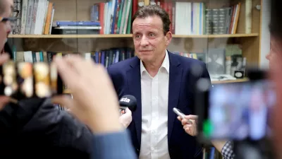 Celje.Lokalne volitve 2022.Skupna izjava kandidatov za zupana Celja Matije Kovaca in Bojana Srota.Aktualni zupan Bojan Srot.
