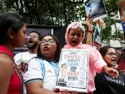 People gather in solidarity with India's Cockroach Janta Party protests held at Jantar Mantar in New Delhi, demanding the resignation of Education Minister Dharmendra Pradhan over exam paper leaks, in Kolkata,&nbsp;India, July 22, 2026. REUTERS/Sahiba Chawdhary