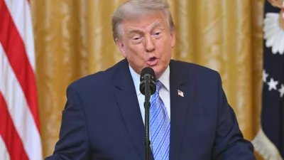 President Donald Trump speaks in the East Room of the White House, Thursday, July 16, 2026, in Washington. (Saul Loeb/Pool via AP)