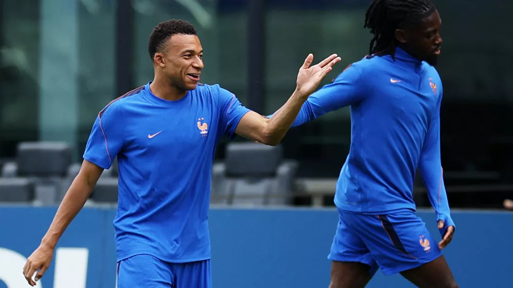 Soccer Football - FIFA World Cup 2026 - France Training - Inter Miami CF Training Facility, Fort Lauderdale, Florida, U.S. - July 17, 2026 France's Kylian Mbappe during training REUTERS/Carlos Barria