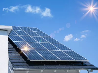 Photovoltaic panels on the roof
