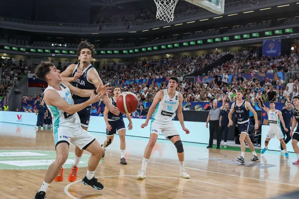 19.07.2026. Ko&scaron;arka finale Evropskega prvenstva U 20 Slovenija - Srbija. Foto: Bojan Velikonja