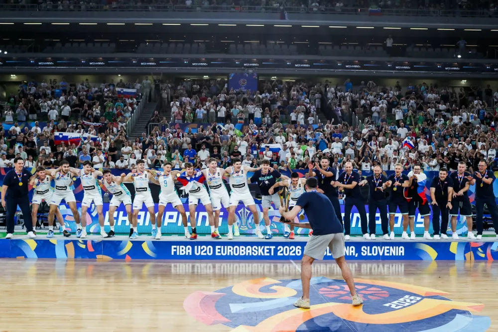 19.07.2026. Ko&scaron;arka finale Evropskega prvenstva U 20 Slovenija - Srbija. Foto: Bojan Velikonja