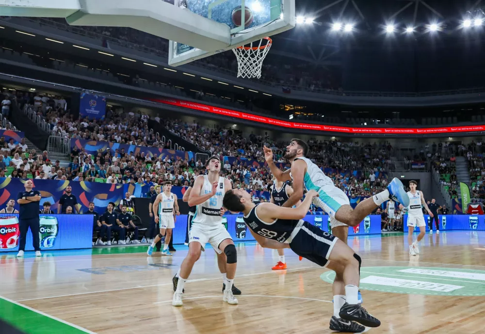 19.07.2026. Ko&scaron;arka finale Evropskega prvenstva U 20 Slovenija - Srbija. Foto: Bojan Velikonja
