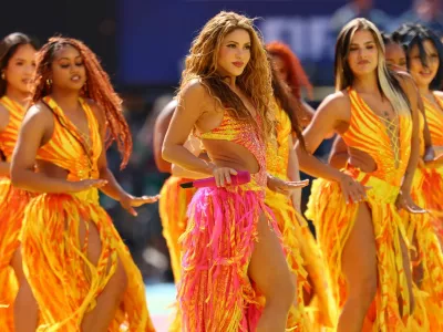 Soccer Football - FIFA World Cup 2026 - Final - Spain v Argentina - Halftime Show - New York/New Jersey Stadium, East Rutherford, New Jersey, U.S. - July 19, 2026 Shakira performs during the Halftime Show IMAGN IMAGES via Reuters/Vincent Carchietta