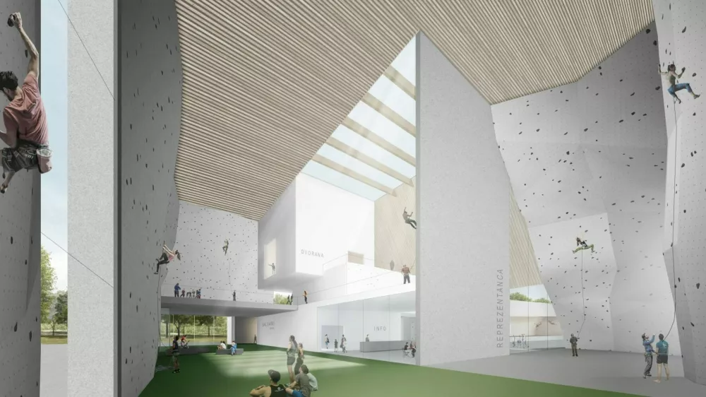 Center plezalnih &scaron;portov Ljubljana - zmagovalna re&scaron;itev avtorjev Mojca Gregorski, Miha Kajzelj, Tina Kavčič