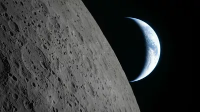 In this image provided by NASA, the Artemis II crew captured this view as the Earth sets behind the Moon during a lunar flyby, Monday, April 6, 2026. (NASA via AP)