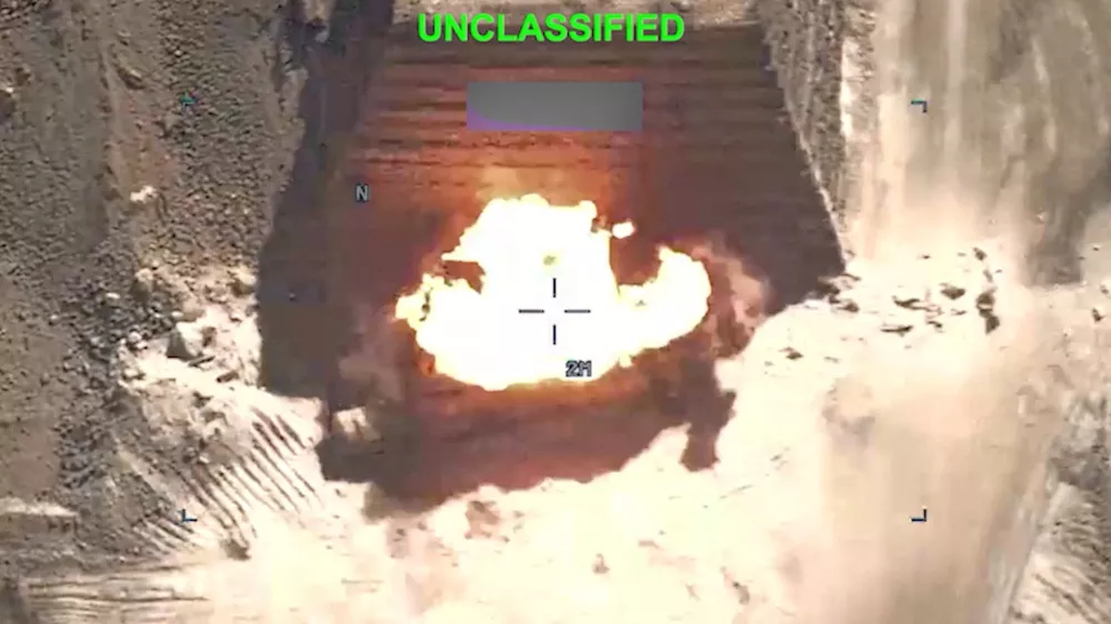 An explosion at an unknown location, during what U.S. Central Command (CENTCOM) says are strikes on Iran, in this screengrab taken from a handout video released on July 20, 2026. U.S. Central Command/Handout via REUTERS THIS IMAGE HAS BEEN SUPPLIED BY A THIRD PARTY. MANDATORY CREDIT. OVERLAY AND MASKING AT SOURCE. Verification lines: -Location and date could not be verified -No earlier version of the video found posted online before July 20   TPX IMAGES OF THE DAY