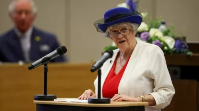 FILE PHOTO: Ann Widdecombe, former member of the European Parliament, speaks at a council meeting during the visit of Britain's Prince Charles and Camilla, Duchess of Cornwall at the Civic Centre in Southend-on-Sea, Britain, March 1, 2022. REUTERS/Matthew Childs/Pool/File Photo