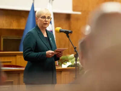 Ljubljana, rektorat Univerze v Ljubljani.Podelitev nagrad dr. Ane Mayer Kansky za odmevno doktorsko delo, ki jih podeljuje Univerza v Ljubljani.Predsednica republike Slovenije Natasa Pirc Musar.