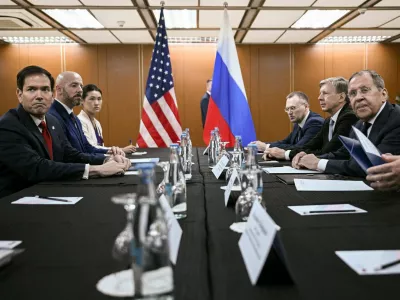 Russia's Foreign Minister Sergey Lavrov attends a meeting with US Secretary of State Marco Rubio on the sidelines of the Association of Southeast Asian Nations (ASEAN) Foreign Ministers Meeting in Pasay, Metro Manila, on July 23, 2026.   BRENDAN SMIALOWSKI/Pool via REUTERS   TPX IMAGES OF THE DAY