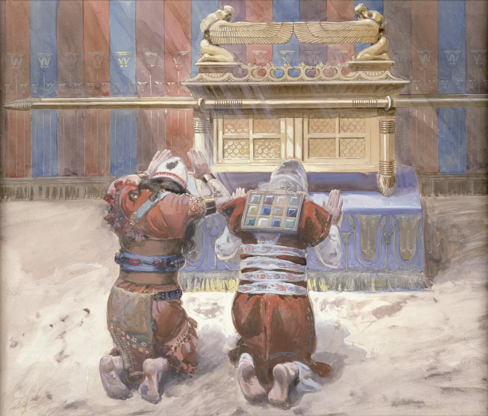 Skrinja zavezex1952-208, Moses and Joshua in the Tabernacle, Artist: Tissot, Photographer: John Parnell, Photo &copy; The Jewish Museum, New York / Foto: The Jewish Museum