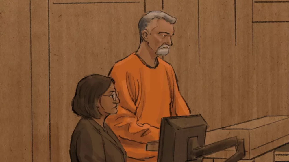 Vance Boelter appears in court during his sentencing hearing after he pleaded guilty to the 2025 killings of Democratic state Representative Melissa Hortman and her husband Mark, and the shootings of State Senator John Hoffman and his wife Yvette, at the Diana E. Murphy United States Federal Courthouse in Minneapolis, Minnesota, U.S., July 23, 2026 in this courtroom sketch. REUTERS/Cedric Hohnstadt