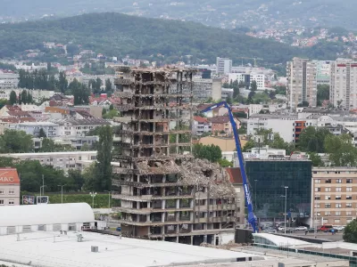 15.06.2026, Zagreb - Rusenjem Vjesnika polako se mijenja vizura panorame Zagreba. Photo: Emica Elvedji/PIXSELL