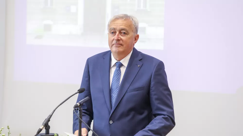 Ale&scaron; Zalar2.6.2026 - Na uradnem obisku v Sloveniji bo predsednik Sodi&scaron;ča EU Koen Lenaerts, ki bo osrednji govornik na slovesni inavguraciji Centra za mediacijo in arbitražo za patenteFoto: Luka Cjuha