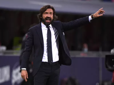 FILE PHOTO: Soccer Football - Serie A - Bologna v Juventus - Stadio Renato Dall'Ara, Bologna, Italy - May 23, 2021 Juventus coach Andrea Pirlo reacts REUTERS/Alberto Lingria/File Photo