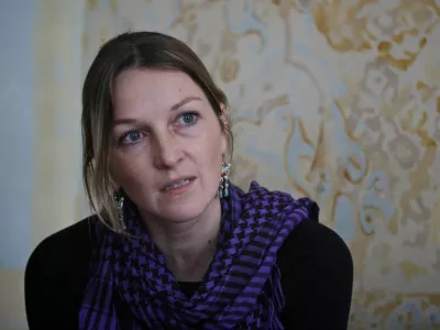 Marta Gregorčič, mirovnica - predstavnica akcije slovenskega Živega &scaron;čita v Iraku   ///FOTO: Luka Cjuha