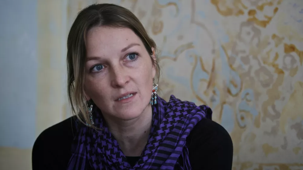 Marta Gregorčič, mirovnica - predstavnica akcije slovenskega Živega &scaron;čita v Iraku   ///FOTO: Luka Cjuha