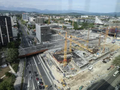 - 28.04.2026 - gradbi&scaron;če Emonika, železni&scaron;ka postaja//FOTO: Jaka Gasar