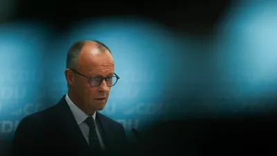 German Chancellor and leader of the Christian Democratic Union (CDU) Friedrich Merz attends a press conference at the CDU headquarters in Berlin, Germany, July 27, 2026. REUTERS/Christian Mang