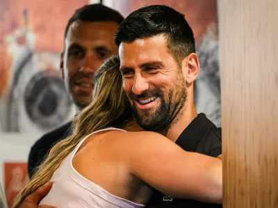 Aryna SABALENKA of Belarus and Novak DJOKOVIC of Serbia during the Roland-Garros 2026, French Open, Grand Slam tennis tournament on 22 May 2026 at Roland-Garros stadium in Paris, France - Photo Matthieu Mirville / DPPI,Image: 1104187222, License: Rights-managed, Restrictions: Hungary Out, Model Release: no 