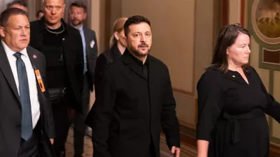 Ukraine's President Volodymyr Zelenskyy arrives at the U.S. Capitol, Tuesday, July 28, 2026, in Washington. (AP Photo/Allison Robbert)