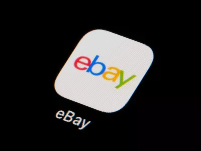 FILE - The eBay app icon is seen on a smartphone, Feb. 28, 2023, in Marple Township, Pa. (AP Photo/Matt Slocum, File)