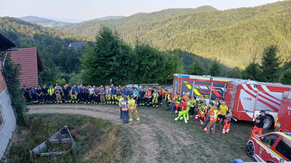 Polhov Gradec, iskalna akcija. Foto: PGD Dvor pri polhovem Gradcu