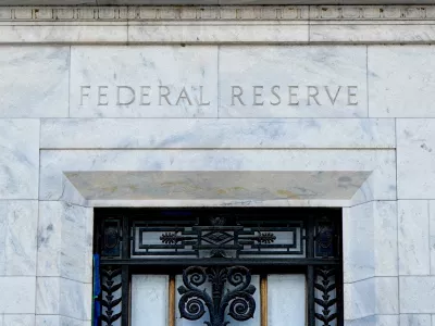 FILE PHOTO: Renovations continue at the Federal Reserve Board building in Washington, D.C., U.S., November 14, 2025. REUTERS/Elizabeth Frantz/File Photo
