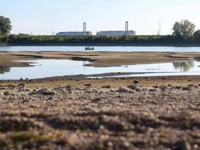 The MVM Paks Nuclear Power Plant, which had to close its Reactor 3 due to extremely low water levels on the Danube River, is seen in Paks, Hungary, Wednesday July 29, 2026. (Daniel Kiss)