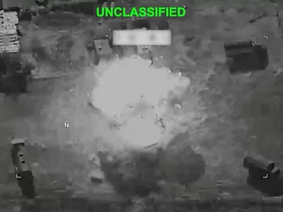 Smoke rises following explosion at an unknown location, during what U.S. Central Command (CENTCOM) says are strikes on Iran, in this screengrab taken from a handout video released on July 29, 2026. U.S. Central Command/Handout via REUTERS  THIS IMAGE HAS BEEN SUPPLIED BY A THIRD PARTY. MANDATORY CREDIT. OVERLAY AND MASKING FROM SOURCE.   TPX IMAGES OF THE DAY    VERIFICATION: -Location and date could not be verified. -No earlier version of the video found posted online before Wednesday (July 29) REFILE - CORRECTING DAY ON THE VERIFICATION NOTES FROM "THURSDAY" TO "WEDNESDAY".