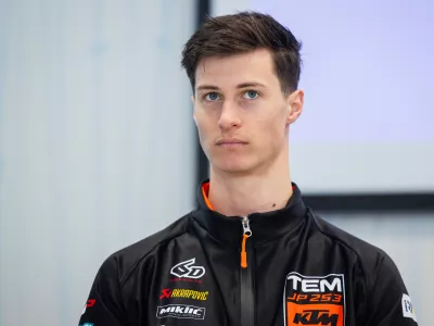 Vransko, AMZS Center varne voznje.Novinarska konferenca pred zacetkom nove sezone v motosportu in kartingu.Motokrosist Jan Pancar.