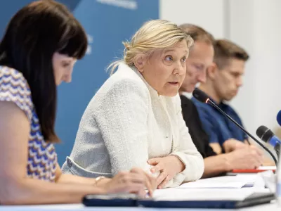 Ljubljana, ministrstvo za kulturo.Seja nacionalnega sveta za kulturo.Ministrica za kulturo Ignacija Fridl Jarc.