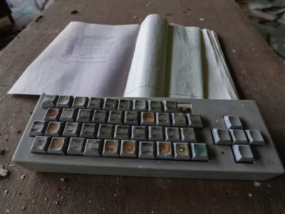 Jupiter Factory in Pripyat, Chernobyl exclusion Zone. Chernobyl Nuclear Power Plant Zone of Alienation in Ukraine Soviet Union