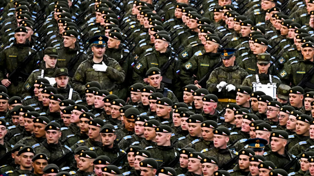MOSCOW, RUSSIA - APRİL 29: Russian military vehicles are on their way to Red Square by passing through Tverskaya street during the rehearsal of Victory Day military parade marking the 80th anniversary of the victory over Nazi Germany in World War II, at Red Square in Moscow, Russia on April 29, 2025. Sefa Karacan / AnadoluNo Use USA No use UK No use Canada No use France No use Japan No use Italy No use Australia No use Spain No use Belgium No use Korea No use South Africa No use Hong Kong No use New Zealand No use Turkey