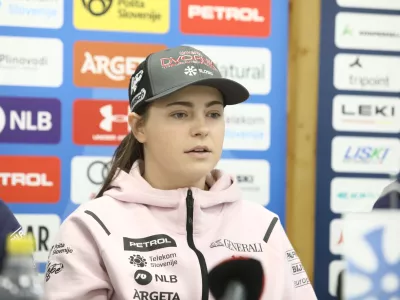 Neja Dvornik,20.10.2025 - novinarska konferenca slovenske reprezentance za tehnične discipline pred bližnjim začetkom nove sezone svetovnega pokala v S&ouml;ldnuFoto: Luka Cjuha