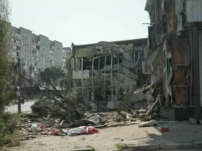 A shopping mall hit by a Russian air strike, amid Russia's attack on Ukraine, in Sumy, Ukraine, August 6, 2026. REUTERS/Stringer