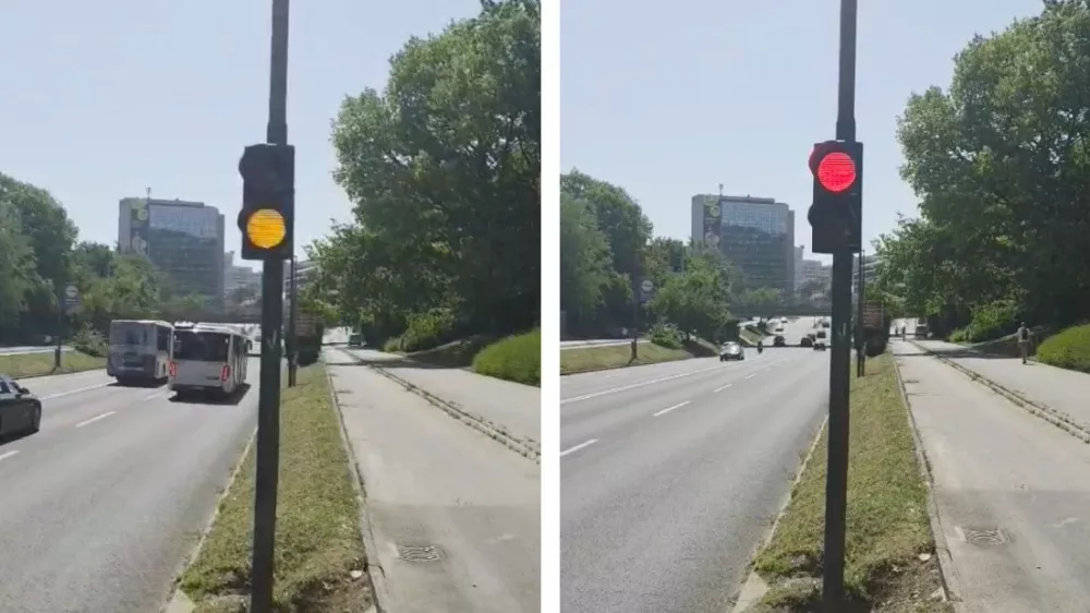 Celov&scaron;ka, Ljubljana, podvoz, semafor. Foto: MOL