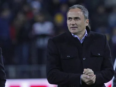 glavni trener NK Maribor Darko Milanič - nogomet - Maribor: Lazio Rim, evropska liga, 6. krog: skupina J- mariborski nogometa&scaron;i so v izgubili proti Laziu z 0:4          //FOTO: Luka Cjuha 