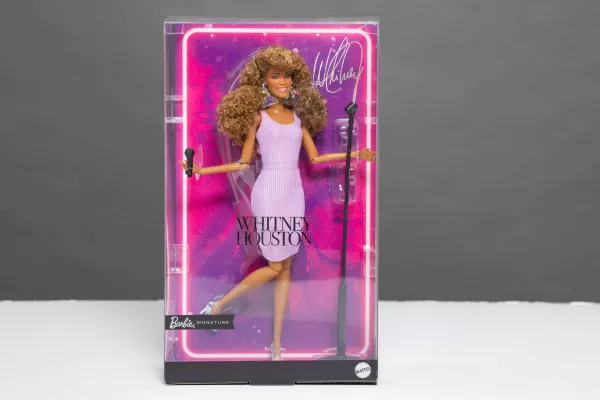 A Whitney Houston Barbie doll appears in New York on July 30, 2026. (Photo by Matt Licari/Invision/AP)