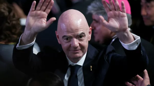 FILE PHOTO: FIFA President Gianni Infantino attends the inauguration of Abelardo De La Espriella as Colombia's president, in Cali, Colombia, August 7, 2026. REUTERS/Luisa Gonzalez/File Photo