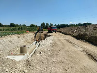Gradnja kanala C0 v Klečah