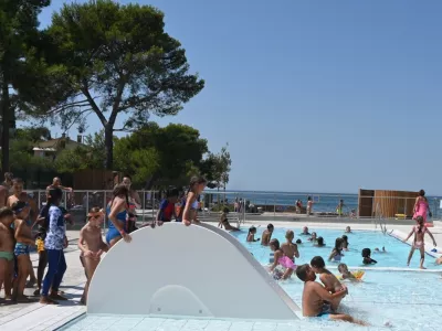 plaža Žusterna, prenovljen bazenček