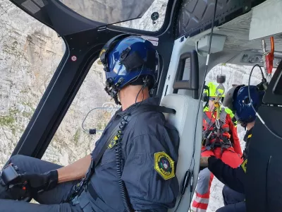 Najbolj zahtevno je bilo re&scaron;evanje v severni triglavski steni. F policija