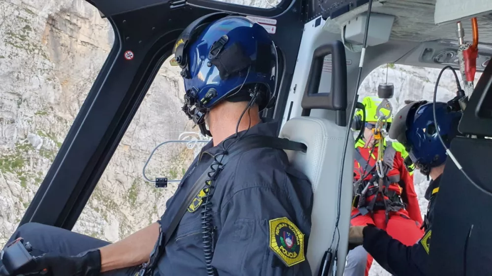 Najbolj zahtevno je bilo re&scaron;evanje v severni triglavski steni. F policija