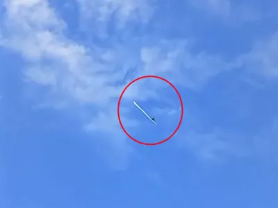 A foreign drone was shot down by a scrambled French fighter today in the airspace of NATO state Latvia. The picture shows the moment the drone was shot down,Image: 1108855538, License: Rights-managed, Restrictions: ***HANDOUT image or SOCIAL MEDIA IMAGE or FILMSTILL for EDITORIAL USE ONLY! * Please note: Fees charged by Profimedia are for the Profimedia's services only, and do not, nor are they intended to, convey to the user any ownership of Copyright or License in the material. Profimedia does not claim any ownership including but not limited to Copyright or License in the attached material. By publishing this material you (the user) expressly agree to indemnify and to hold Profimedia and its directors, shareholders and employees harmless from any loss, claims, damages, demands, expenses (including legal fees), or any causes of action or allegation against Profimedia arising out of or connected in any way with publication of the material. Profimedia does not claim any copyright or license in the attached materials. Any downloading fees charged by Profimedia are for Profimedia's services only. * Handling Fee Only ***, Model Release: no 