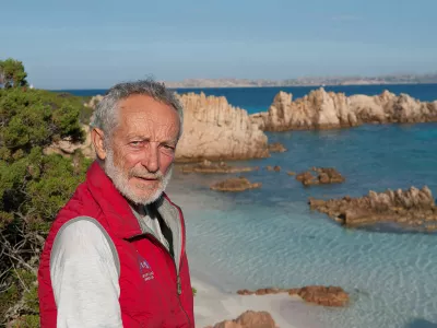 Italy - January 5, 2025.Mauro Morandi has died at the age of 85...Italy, Budelli island (Sardinia) - April 28, 2021.Italian Mauro Morandi (82) is to leave the island where he has lived alone for more than 30 years after pressure from local authorities..Morandi is known as the modern Robinson Crusoe.Archive file.,Image: 952042382, License: Rights-managed, Restrictions: * France, Germany and Italy Rights Out *, Model Release: no