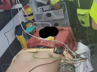 Fotografija po&scaron;kodovanega, ki so jo delili re&scaron;evalci.