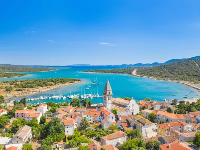 Historic town of Osor between islands Cres and Losinj, Croatia