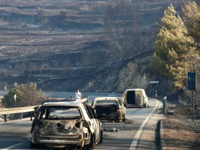 14.08.2026., Omis - Dolaskom jutra postali su vidljivi razmjeri stete nakon nezapamcenog pozara koji je jucer i nocas zahvatio podrucje Omisa. Photo: Ivo Cagalj/PIXSELL